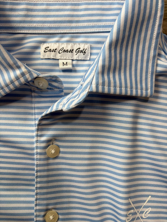 Carolina Blue Striped Polo