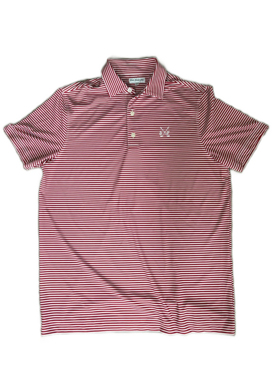 Garnet Striped Polo