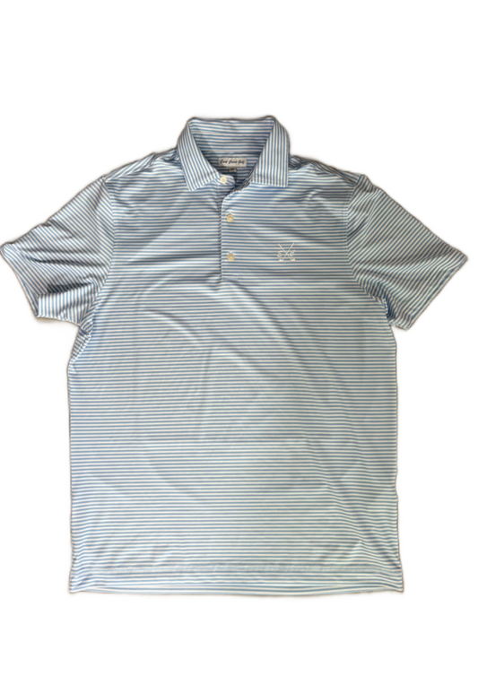 Carolina Blue Striped Polo